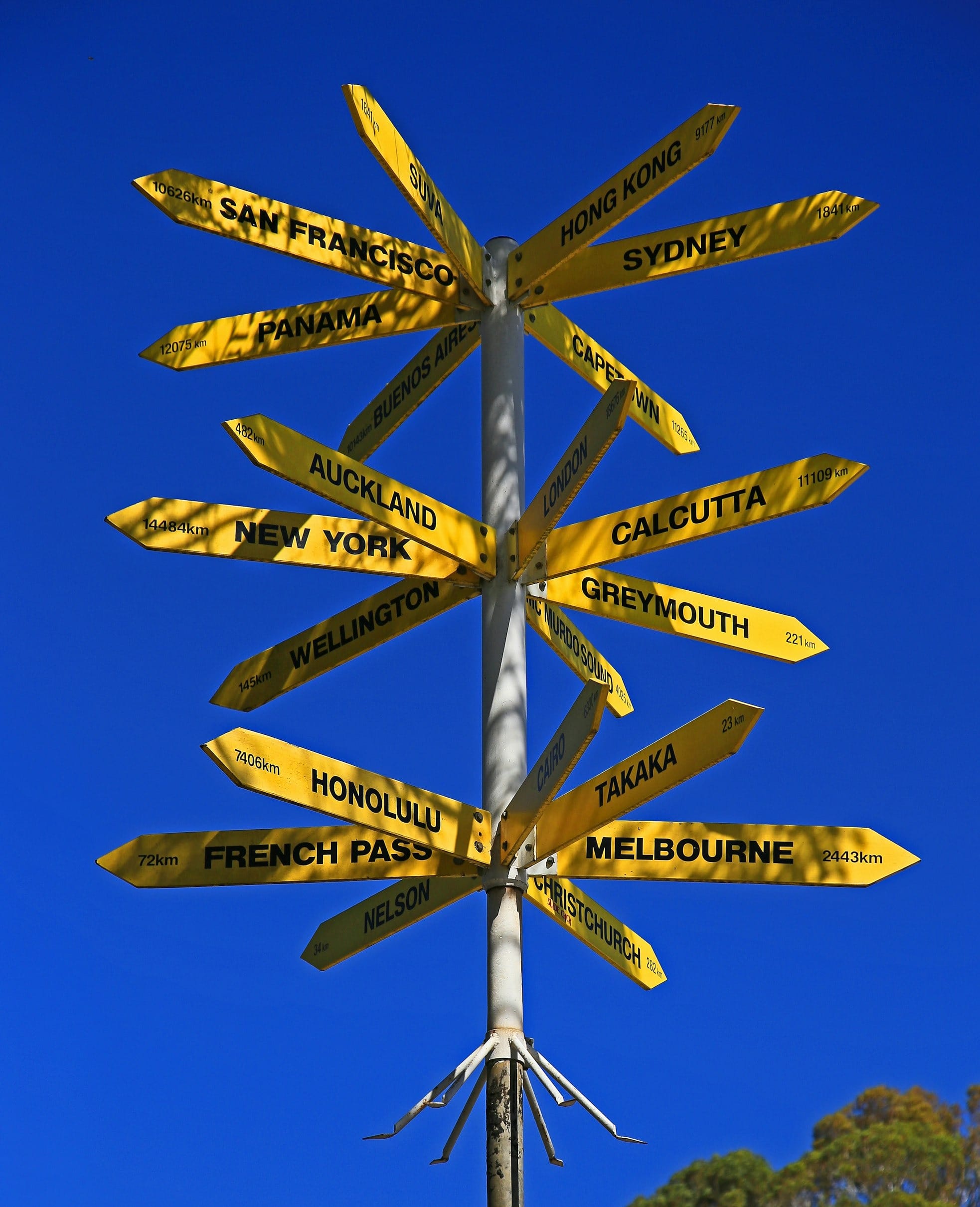 Crossroads for different locations