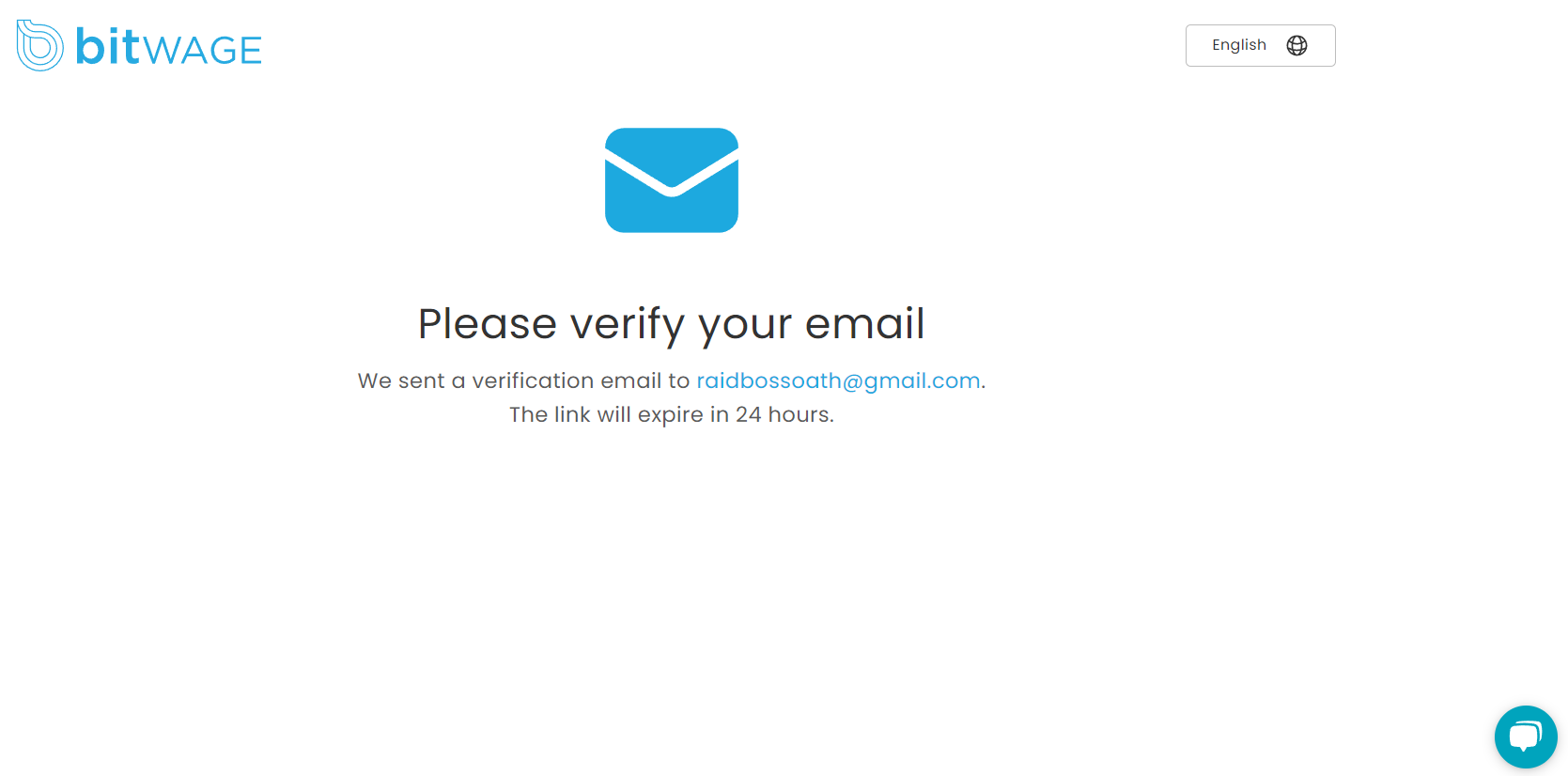 Bitwage website sign up 3