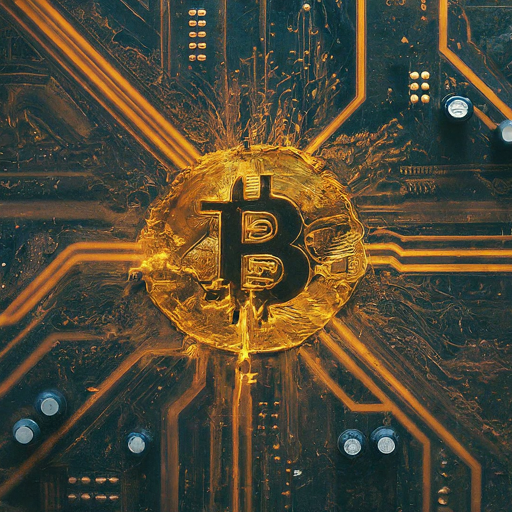 Bitcoin symbol in hardware