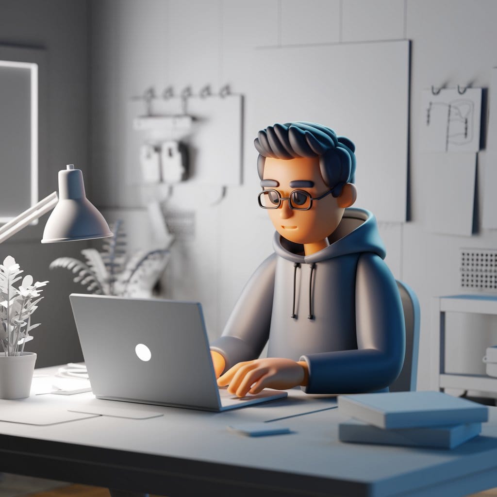 Image of person sitting at desk